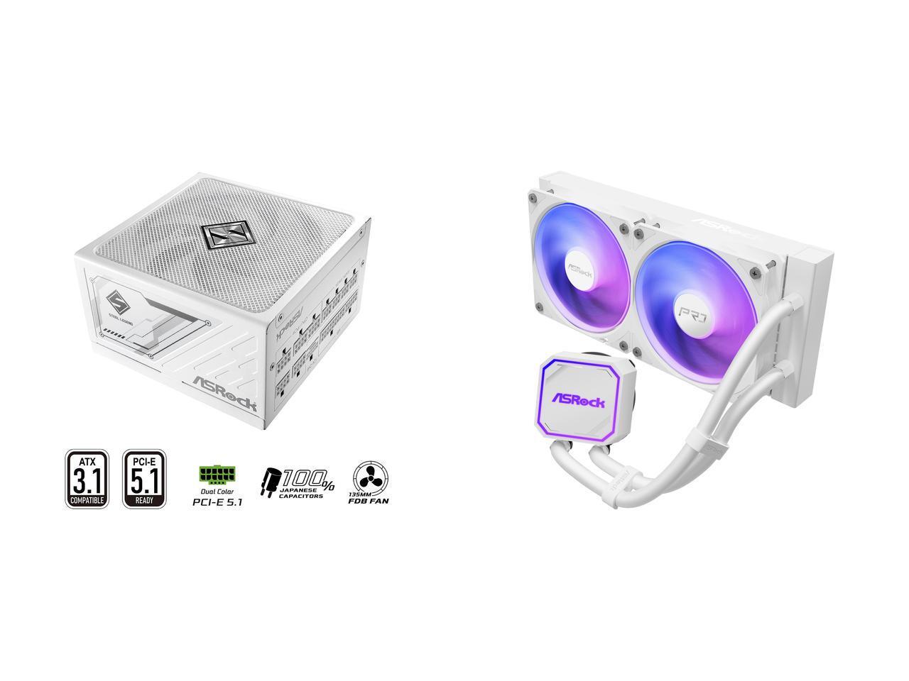 ASRock SL-1000GW Gold 1000W ชุ - 1000W White Modular Power Supply บทวิจารณ์และราคา